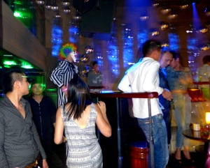 Shanghai clubbing with a clown (Photo: Emccall 10/13) 